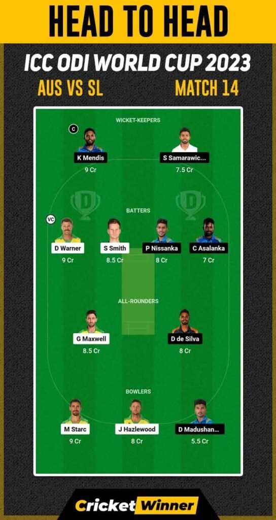 AUS vs SL Dream11 Prediction, Fantasy Cricket Tips, Probable Playing XI, Pitch Report & Injury Updates For 14th Match