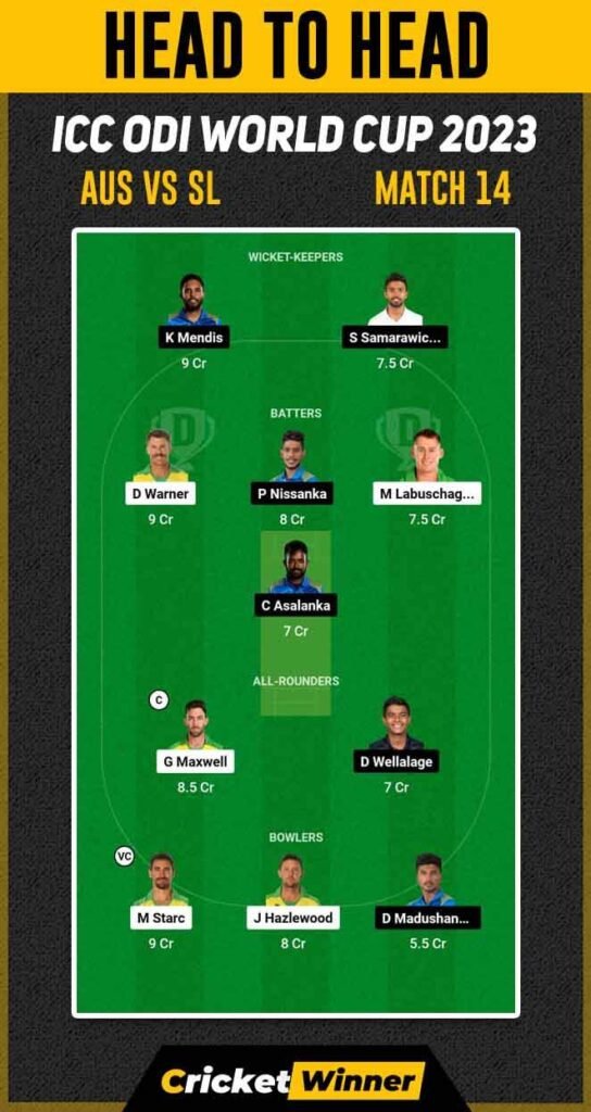 AUS vs SL Dream11 Prediction, Fantasy Cricket Tips, Probable Playing XI, Pitch Report & Injury Updates For 14th Match